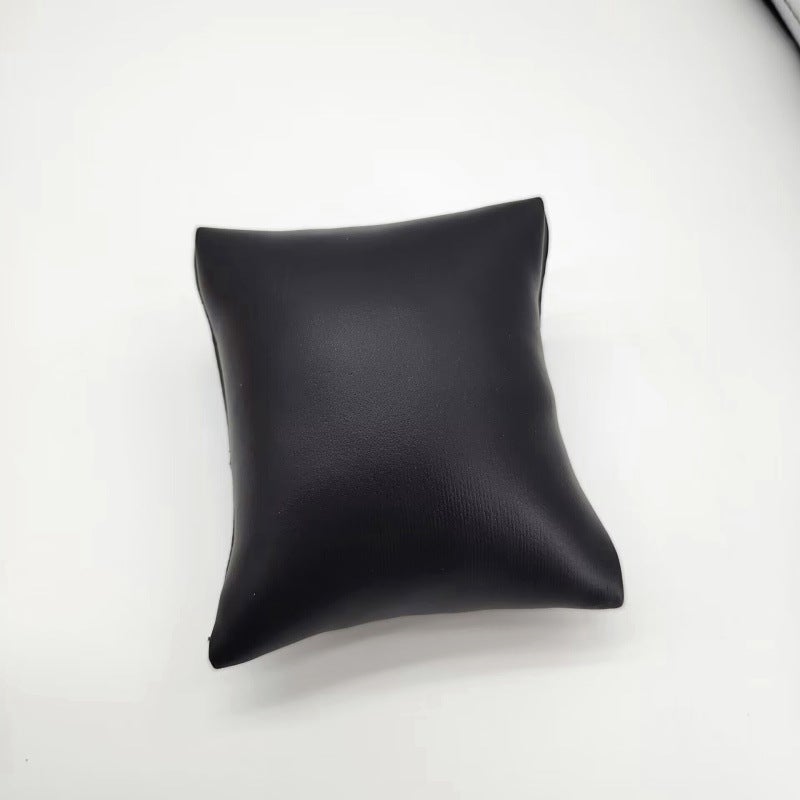 وسادة صغيرة من جلد PU مصنع وسادة فخمة مع حبات فleece لحقيبة عرض ثابتة ساعة صندوق وسادة - Image 1